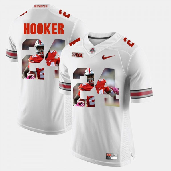 Ohio State Buckeyes Malik Hooker Men's #24 White Pictorial Fashion College Football Jersey 2404WFVF1